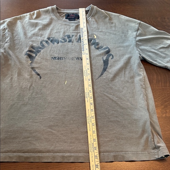 Zara Drowsy Moods Nightmare Walk T-shirt oversized fit. Men’s large green Grunge - Picture 4 of 15